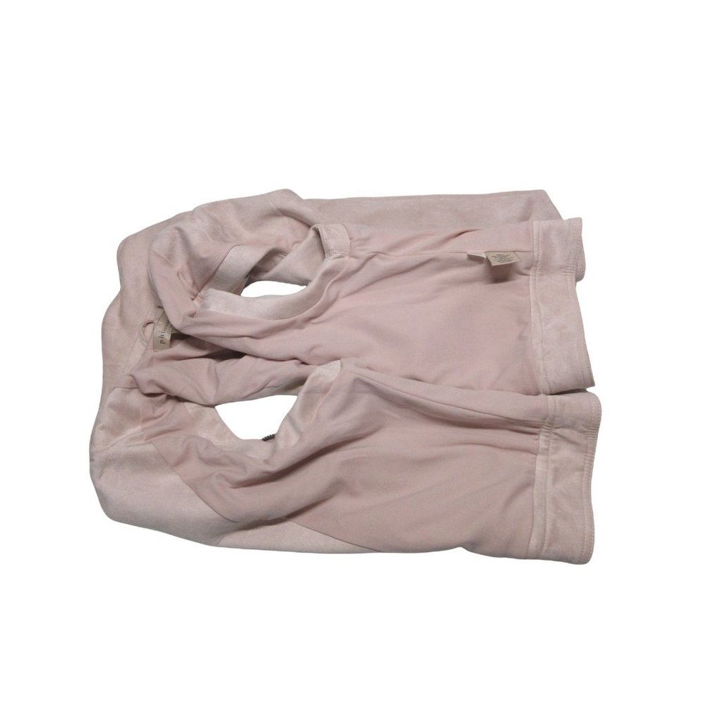 Philosophy women's soft pink vegan faux leather‎ suede moto vest, L - Picture 7 of 12